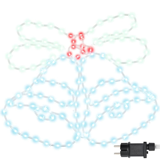 Campana di Natale con 144 LED-Luci di Natale Multicolore 56 x 46 cm PVC