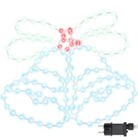 Campana di Natale con 144 LED Multicolore 56 x 46 cm PVC 42018957