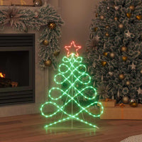 Luci a forma di albero di Natale Multicolore 80 x 56 cm PVC 42018958