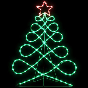 Luci a forma di albero di Natale Multicolore 80 x 56 cm PVC 42018958