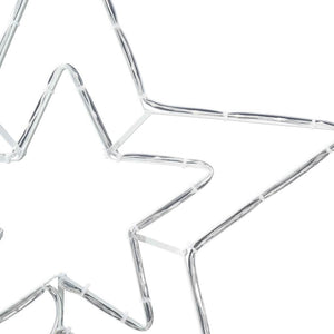 Stella di Natale Bianco Freddo 51,5 x 50 x 0,65 cm Ferro 42018959