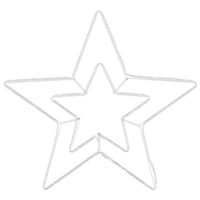 Stella di Natale Bianco Freddo 51,5 x 50 x 0,65 cm Ferro 42018959