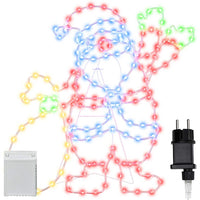 Luce Babbo Natale-Luci decorative natalizie Multicolore 58.5 x 60 x 1.3 cm Ferro