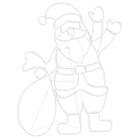 Luce Babbo Natale Multicolore 58.5 x 60 x 1.3 cm Ferro 42018960