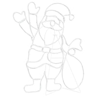 Luce Babbo Natale-Luci decorative natalizie Multicolore 58.5 x 60 x 1.3 cm Ferro