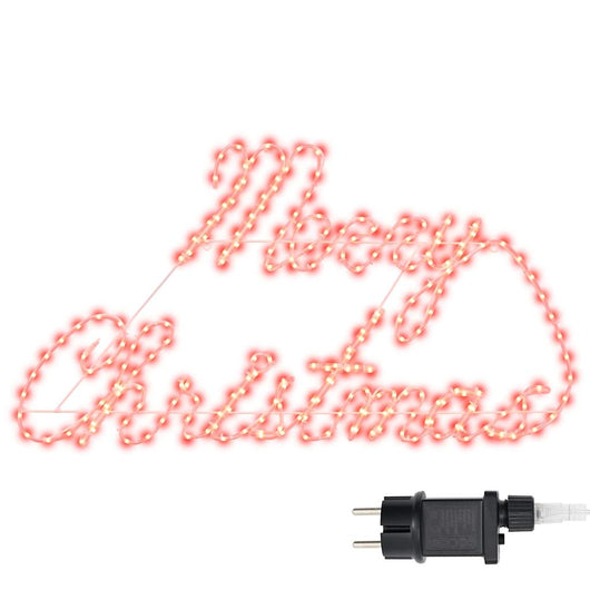 Insegna di Natale con 216 LED-Luci decorative natalizie Rosso 99 x 55 x 13 cm Ferro