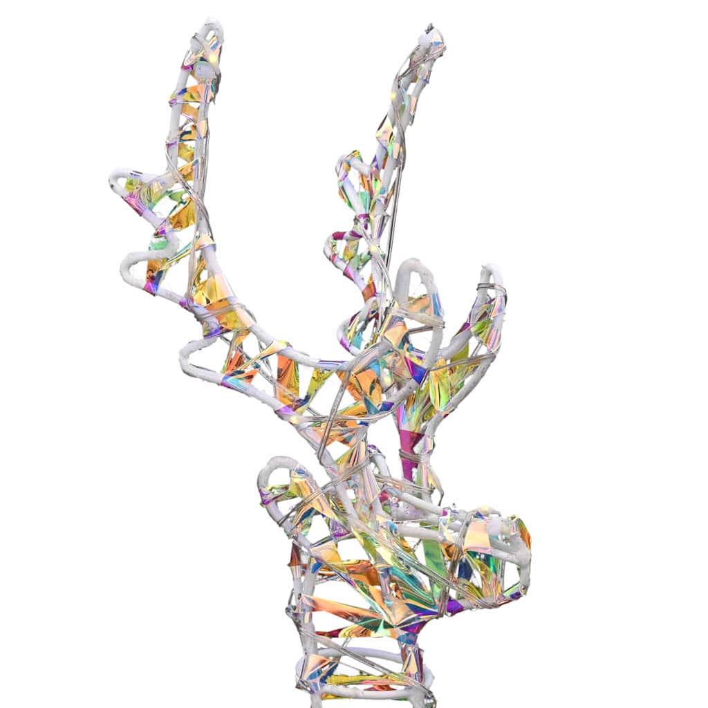 Slitta trainata da renna Bianco caldo 30 x 12 x 54.5 cm PET 42018970