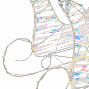 Slitta trainata da renna Bianco caldo 30 x 12 x 54.5 cm PET 42018970