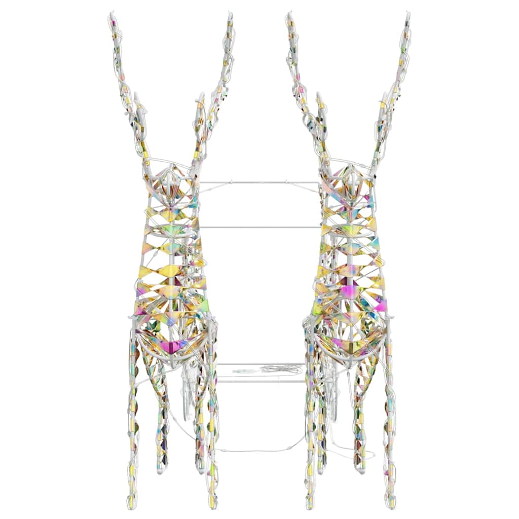 Slitta trainata da renna Bianco caldo 30 x 12 x 54.5 cm PET 42018970