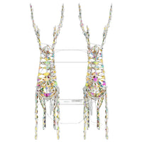 Slitta trainata da renna Bianco caldo 30 x 12 x 54.5 cm PET 42018970