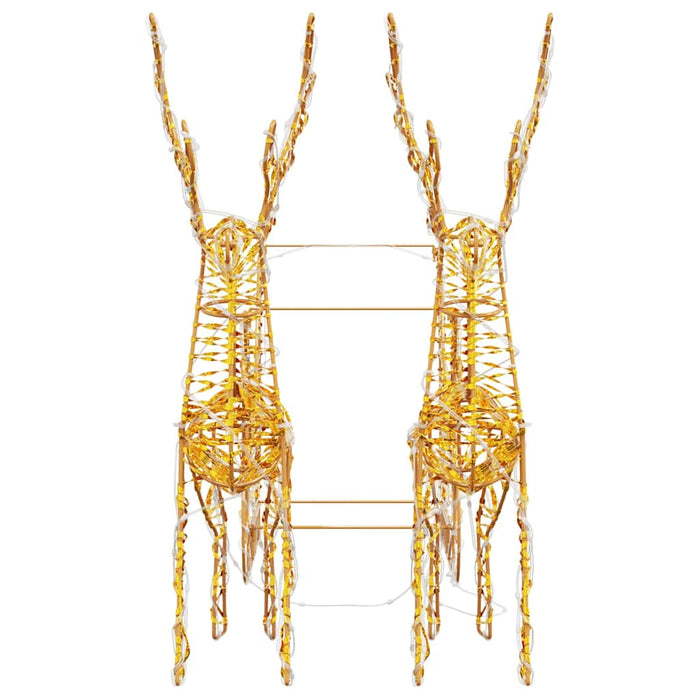 Slitta trainata da renna Bianco caldo 30 x 12 x 55 cm PET 42018971