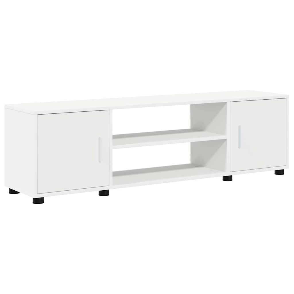 Set mobile TV Montaggio a parete 4 pz-Credenza per TV Bianco Legno multistrato