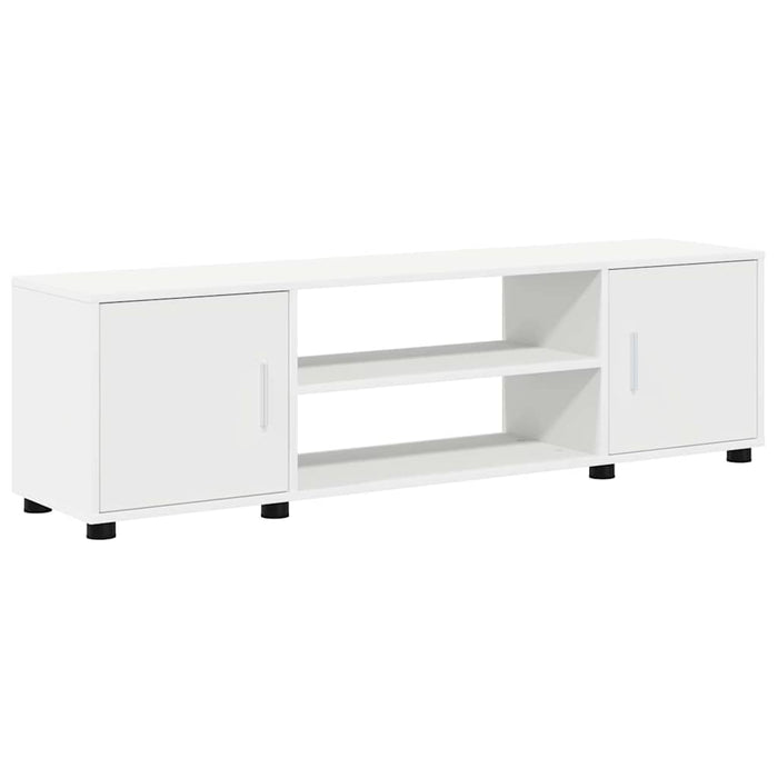 Set mobile TV Montaggio a parete 4 pz-Credenza per TV Bianco Legno multistrato
