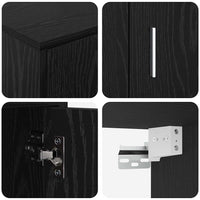 vidaXL Set di mobile TV da 4 pezzi 4 pcs Rovere nero Legno multistrato