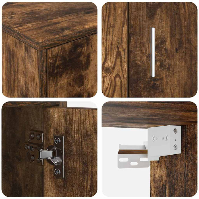 vidaXL Set di mobile TV da 4 pezzi 4 pcs Rovere affumicato