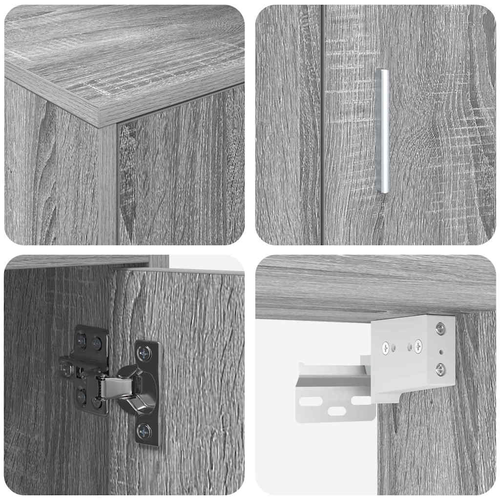 vidaXL Set di mobile TV da 4 pezzi 4 pcs Grigio sonoma