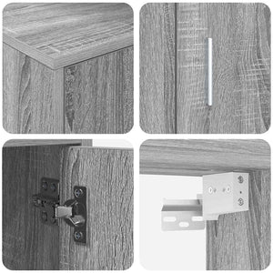 vidaXL Set di mobile TV da 4 pezzi 4 pcs Grigio sonoma