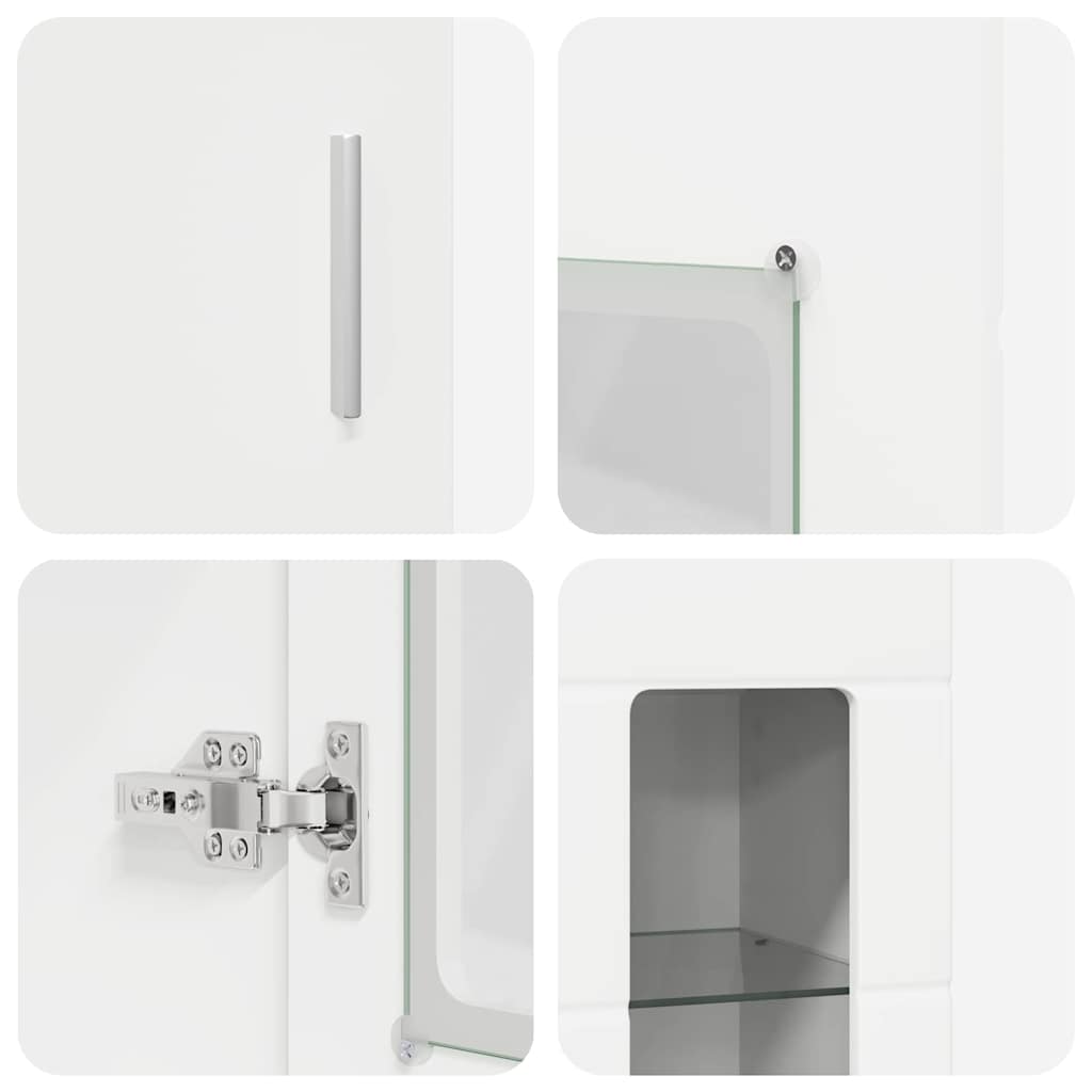 Credenza con porta Bianco 60 x 35 x 182 cm Legno multistrato 3397904