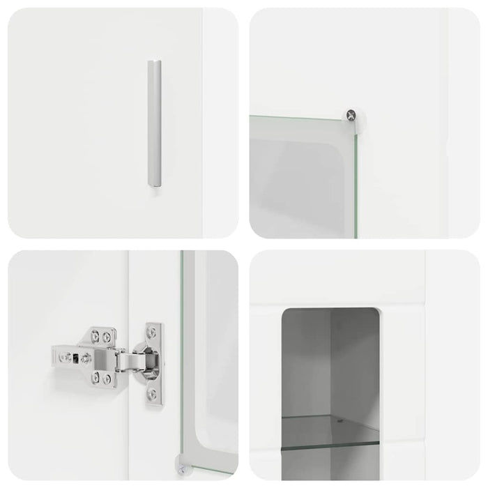 Credenza con porta Bianco 60 x 35 x 182 cm Legno multistrato 3397904