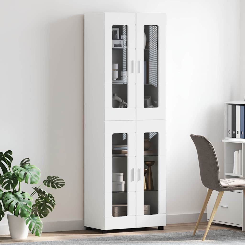 Credenza con porta Bianco 60 x 35 x 182 cm Legno multistrato 3397904