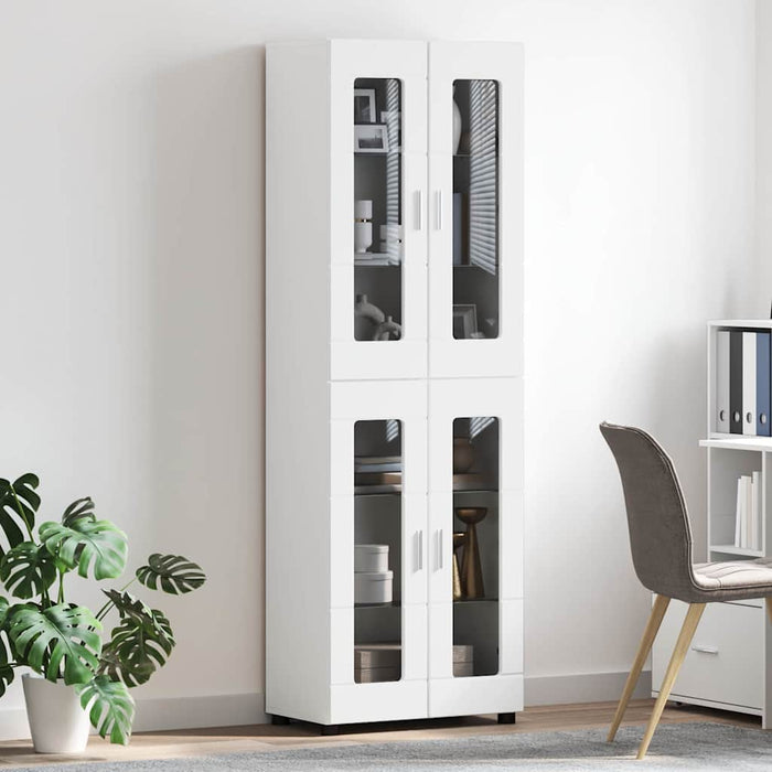 Credenza con porta Bianco 60 x 35 x 182 cm Legno multistrato 3397904