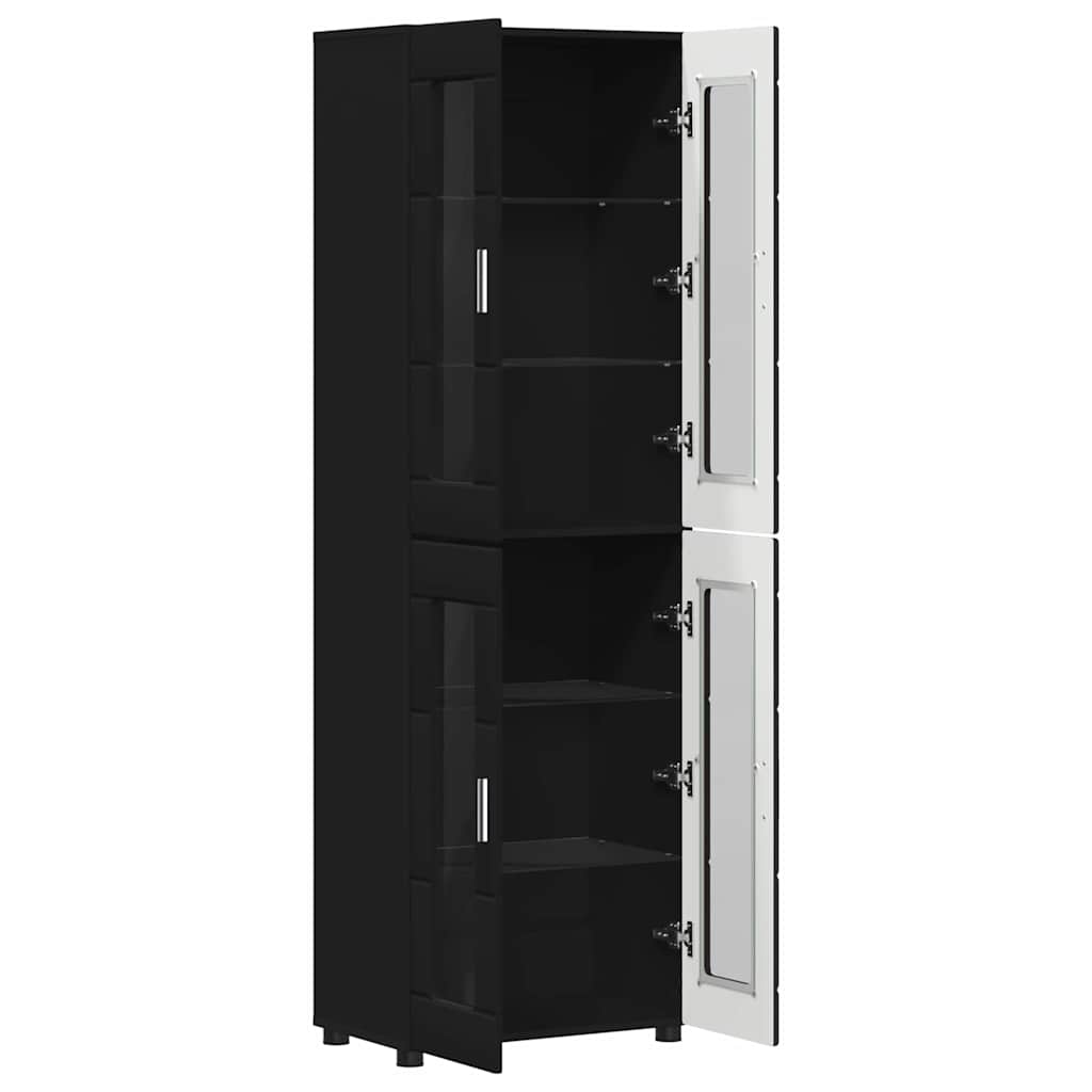 Credenza FLORIN Nero 60 x 35 x 182 cm Legno multistrato