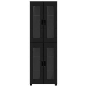 Credenza con porta Nero 60 x 35 x 182 cm Legno multistrato 3397905