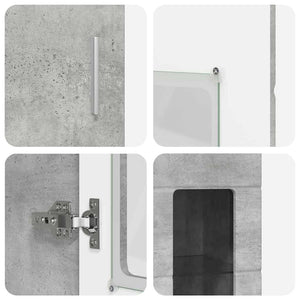 Credenza Grigio cemento 60 x 35 x 182 cm Legno multistrato 3397907