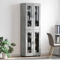 Credenza Grigio cemento 60 x 35 x 182 cm Legno multistrato 3397907