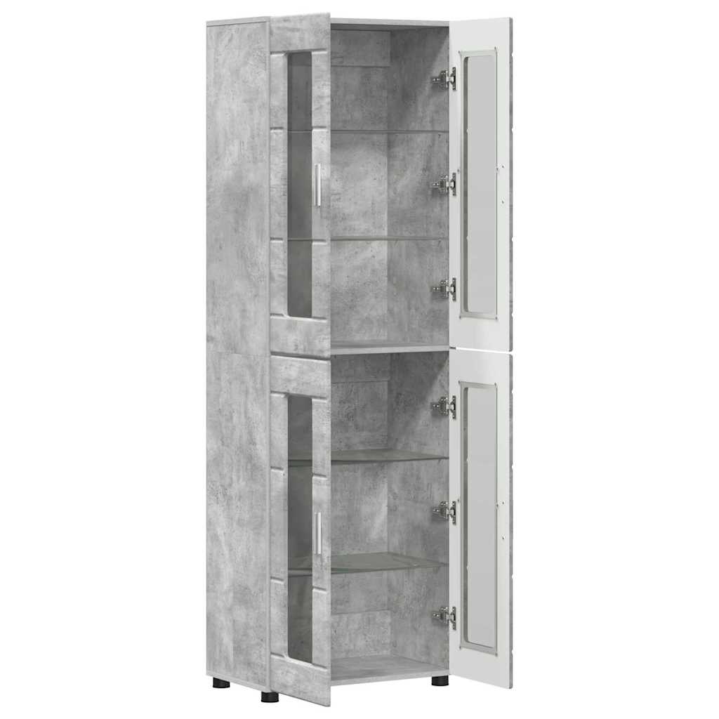 Credenza Grigio cemento 60 x 35 x 182 cm Legno multistrato 3397907