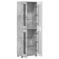Credenza Grigio cemento 60 x 35 x 182 cm Legno multistrato 3397907