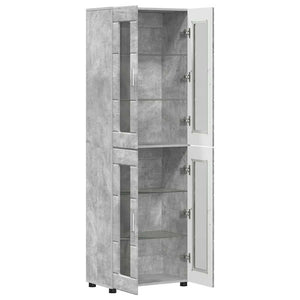 Credenza Grigio cemento 60 x 35 x 182 cm Legno multistrato 3397907