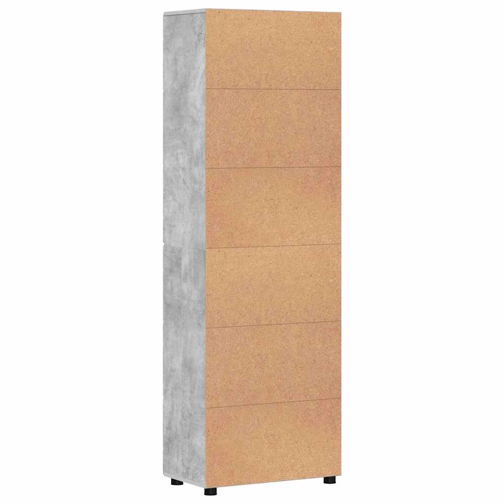 Credenza Grigio cemento 60 x 35 x 182 cm Legno multistrato 3397907