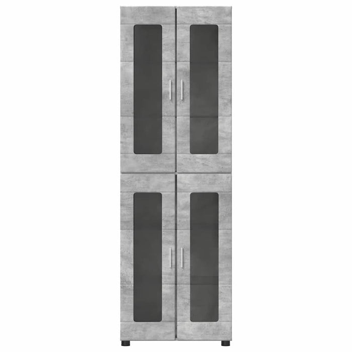 Credenza Grigio cemento 60 x 35 x 182 cm Legno multistrato 3397907