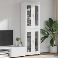 Credenza Bianco Lucido 60 x 35 x 182 cm Legno multistrato 3397908