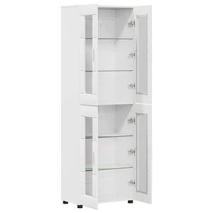 Credenza Bianco Lucido 60 x 35 x 182 cm Legno multistrato 3397908