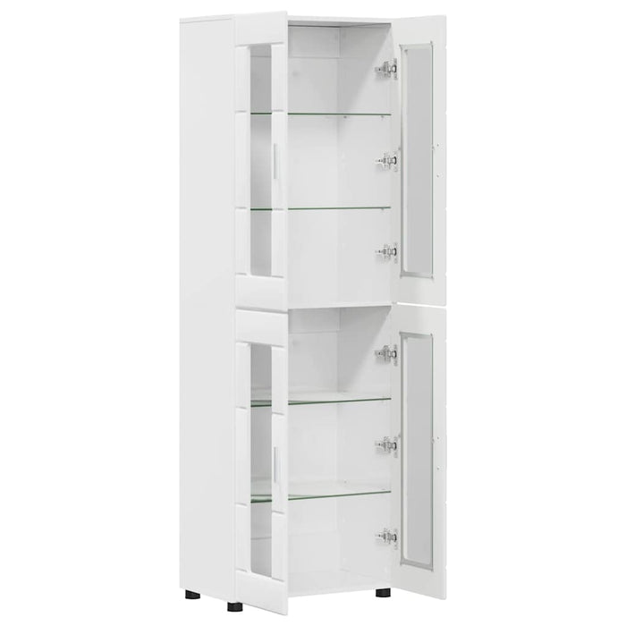 Credenza Bianco Lucido 60 x 35 x 182 cm Legno multistrato 3397908