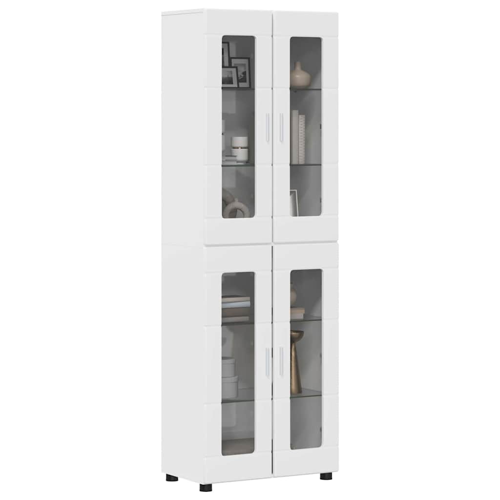 Credenza Bianco Lucido 60 x 35 x 182 cm Legno multistrato 3397908