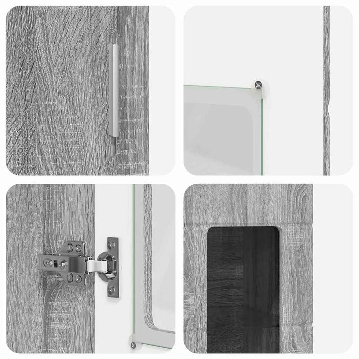 Credenza Grigio Sonoma 60 x 35 x 182 cm Legno multistrato 3397910