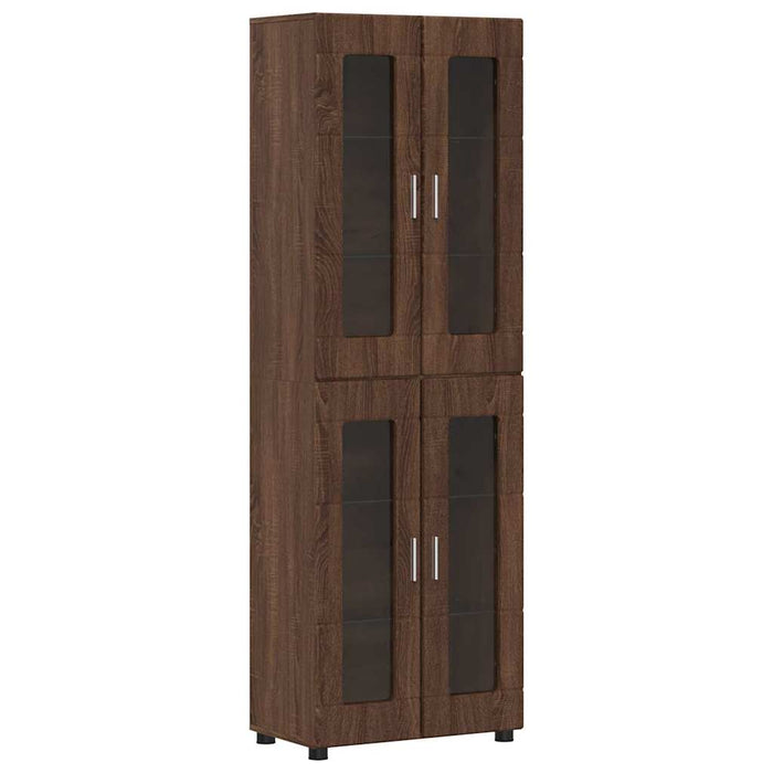 Credenza Rovere Marrone 60 x 35 x 182 cm Legno multistrato 3397911