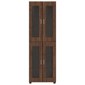 Credenza Rovere Marrone 60 x 35 x 182 cm Legno multistrato 3397911