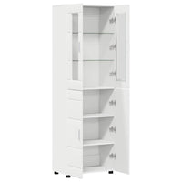 Credenza con porta Bianco 60 x 35 x 182 cm Legno multistrato 3397914