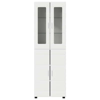 Credenza con porta Bianco 60 x 35 x 182 cm Legno multistrato 3397914