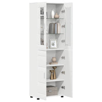 Credenza con porta Bianco 60 x 35 x 182 cm Legno multistrato 3397914