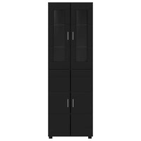 Credenza con porta Nero 60 x 35 x 182 cm Legno multistrato 3397915