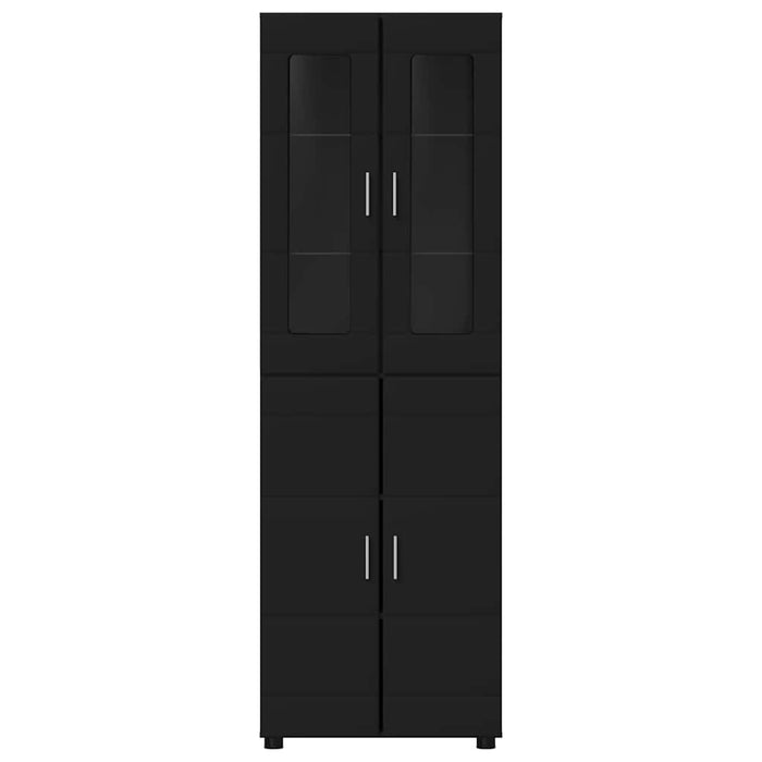 Credenza con porta Nero 60 x 35 x 182 cm Legno multistrato 3397915