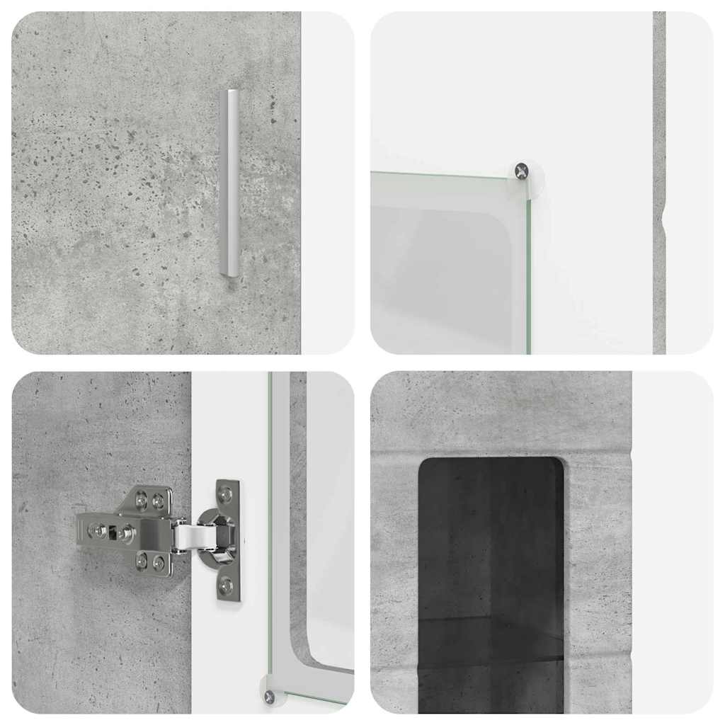 Credenza Grigio cemento 60 x 35 x 182 cm Legno multistrato 3397917