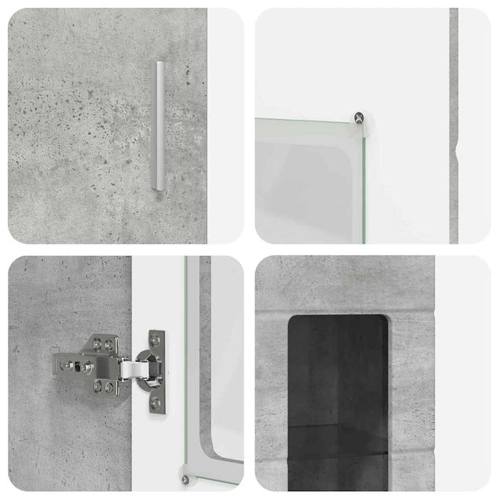 Credenza Grigio cemento 60 x 35 x 182 cm Legno multistrato 3397917