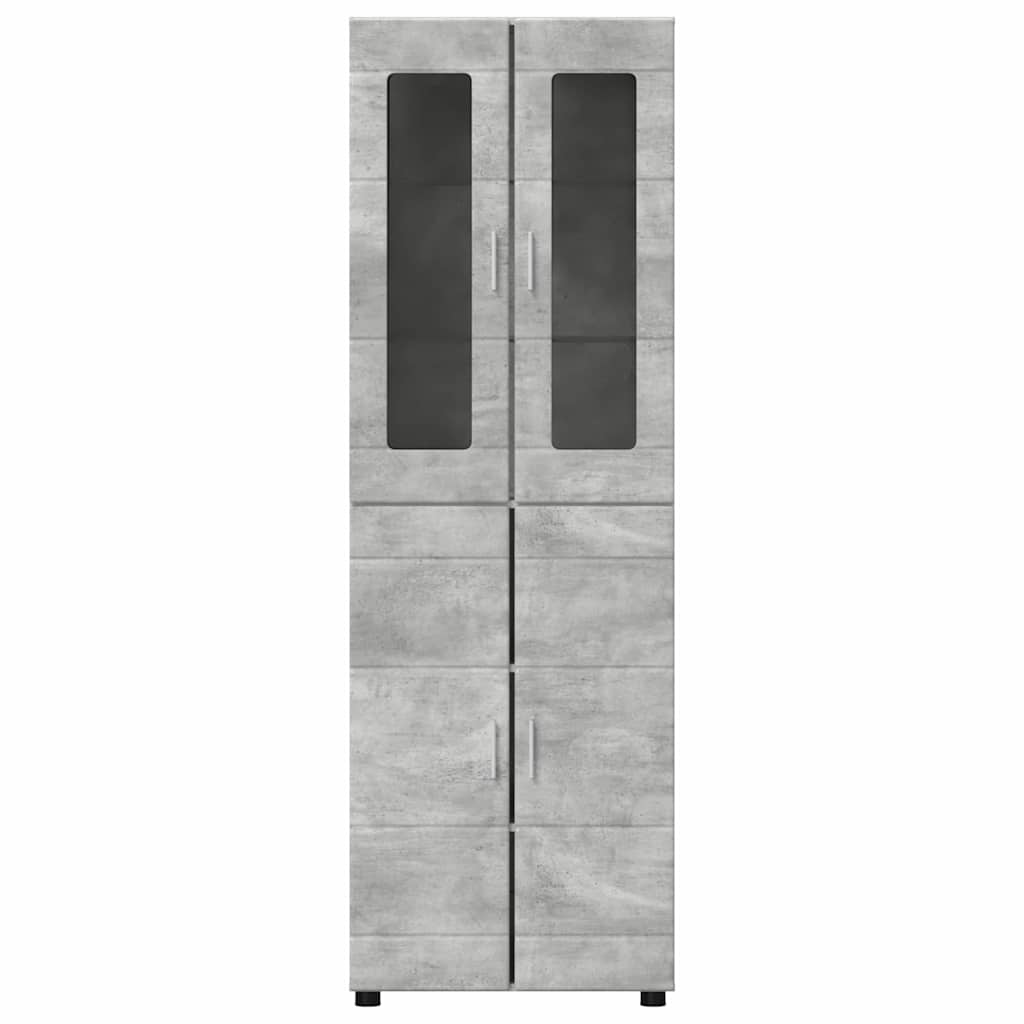 Credenza Grigio cemento 60 x 35 x 182 cm Legno multistrato 3397917