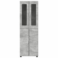 Credenza Grigio cemento 60 x 35 x 182 cm Legno multistrato 3397917